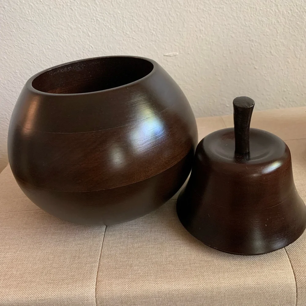 Mango Wood Pear Shaped Canister